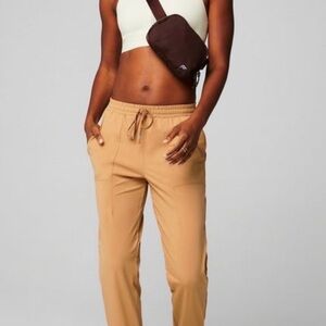 Fabletics Tan Joggers with Drawstring Waist